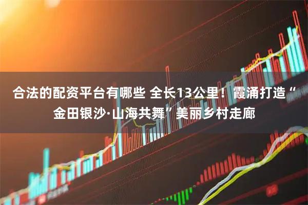 合法的配资平台有哪些 全长13公里！霞涌打造“金田银沙·山海共舞”美丽乡村走廊