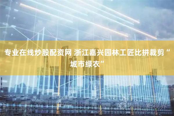 专业在线炒股配资网 浙江嘉兴园林工匠比拼裁剪“城市绿衣”